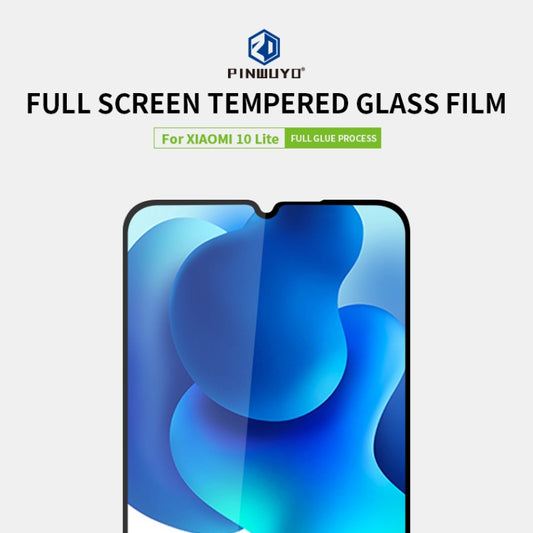 For Xiaomi 10 Lite PINWUYO 9H 2.5D Full Screen Tempered Glass Film(Black) by PINWUYO