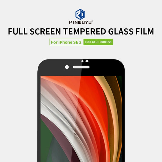 For iPhone SE 2020 PINWUYO 9H 2.5D Full Screen Tempered Glass Film(Black) by buy2fix
