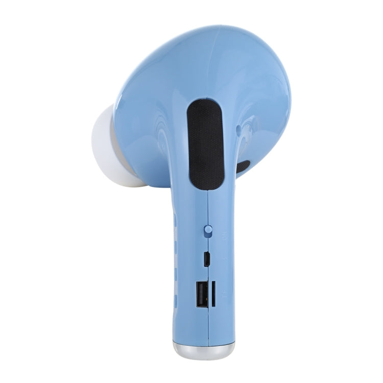 MK-201 Large Earphone Shape Bluetooth Speaker Wireless 3D Stereo Outdoor Portable Speaker, Support Hands-free Calling & FM & TF Card / USB Flash Disk / 3.5mm AUX Music Play (Blue) - Desktop Speaker by buy2fix | Online Shopping UK | buy2fix