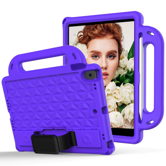 Diamond Texture Design EVA Children Shockproof Protective Case with Strap For iPad 10.2 2021 / 2020 / 2019 / Pro 10.5(Purple+Black) - iPad 10.2 Cases by buy2fix | Online Shopping UK | buy2fix
