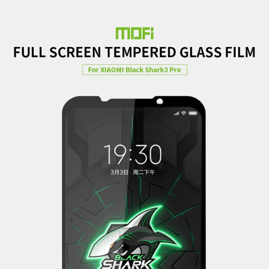 For Xiaomi Black shark3 pro MOFI 9H 2.5D Full Screen Tempered Glass Film(Black) by MOFI