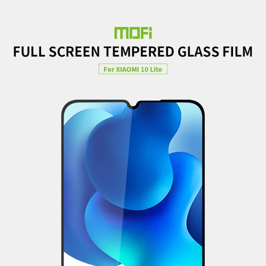 For Xiaomi 10 Lite MOFI 9H 2.5D Full Screen Tempered Glass Film(Black) by MOFI