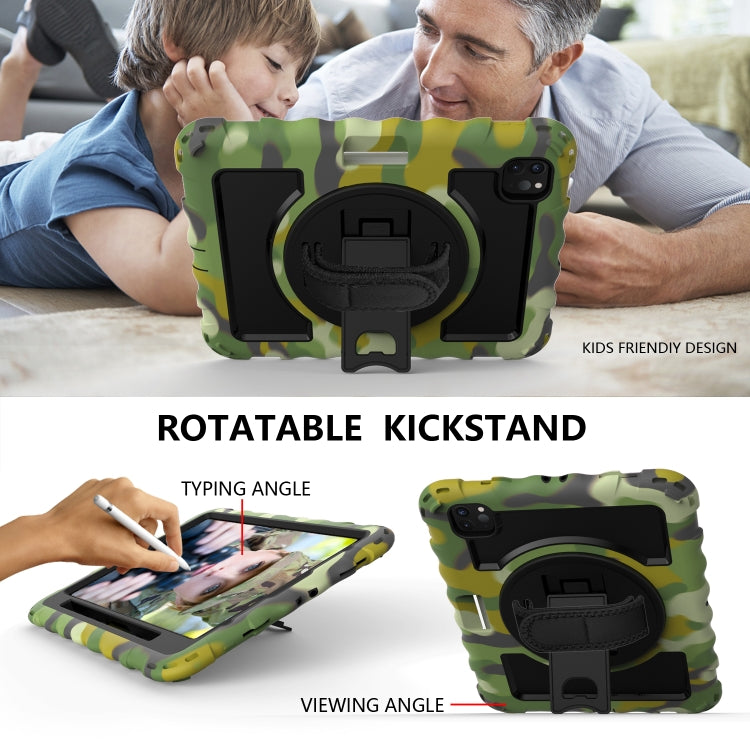 For iPad Pro 11 (2020) PC + Silicone Shockproof Combination Tablet Case with 360 Degree Rotating Holder & Handle(Camouflage) - iPad Pro 11 (2020) Cases by buy2fix | Online Shopping UK | buy2fix