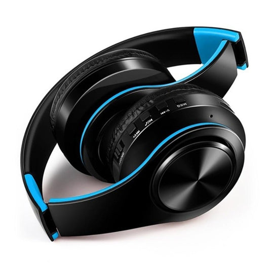 B7 Wireless Bluetooth Headset Foldable Headphone Adjustable Earphones with Microphone(Black Blue) by buy2fix