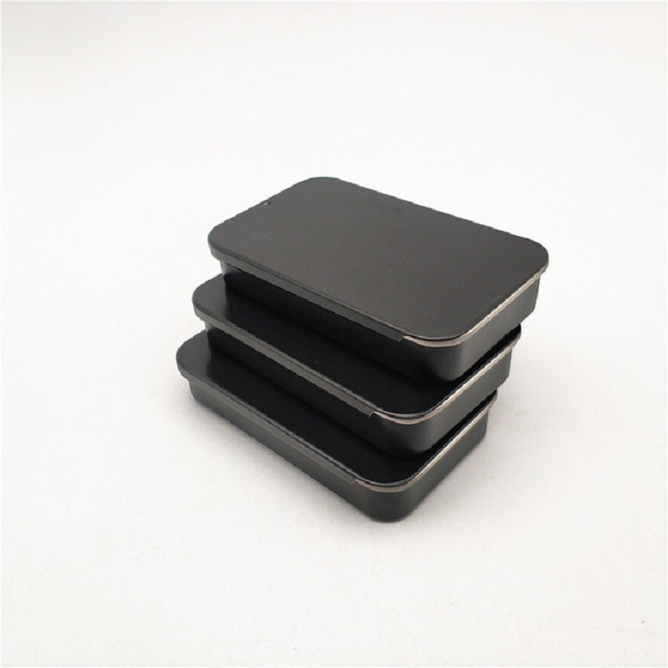 2 PCS Slide Sliding Iron Box Guitar Picks Music Equipment Accessories Storage Box, Specification:15 × 50 × 80 mm(Black) - String Instrument Accessories by buy2fix | Online Shopping UK | buy2fix