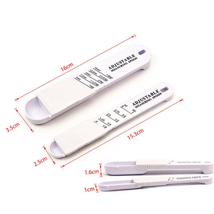 Creative Gadgets Adjustable Plastic Measuring Spoons Seasoning Combination Measuring Spoon by buy2fix