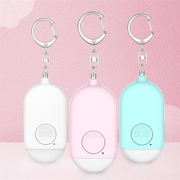 130dB IP44 Waterproof Rechargeable Anti-wolf Alarm Flashlight Intelligent Personal Alarm, English Packaging(White) by buy2fix