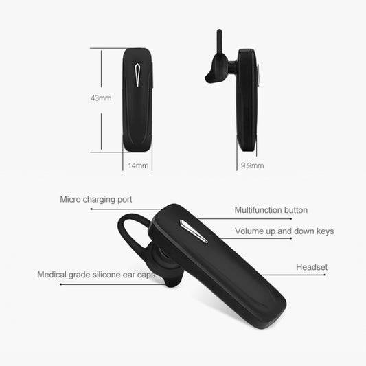 Stereo Bluetooth Headset V4.1 Wireless Headphone Hands Free Earphone for Xiaomi Samsung(Black) by buy2fix