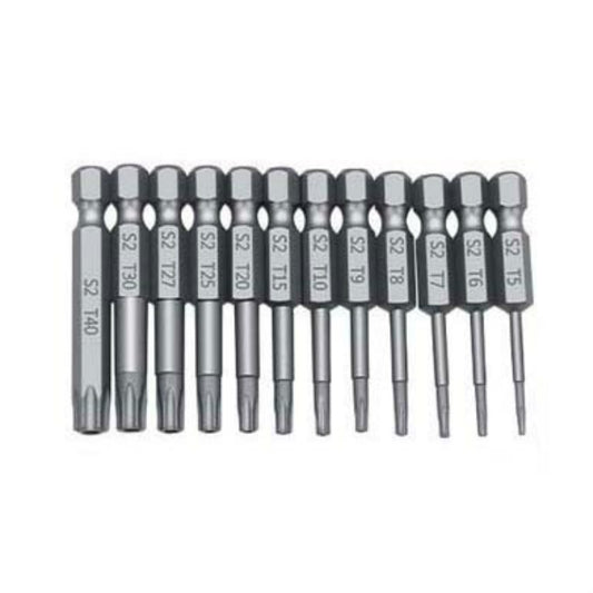 12pcs / Set 50mm Plum Blossom Hollow Bit Multifunctional Peeling Bit Set by buy2fix