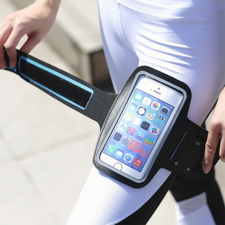 Sports Outdoor Arm Bag Fitness With Touch Screen Mobile Phone Arm Bag, Size: Large(Sky Blue) - 4.0 ~ 5.5 inch by buy2fix | Online Shopping UK | buy2fix