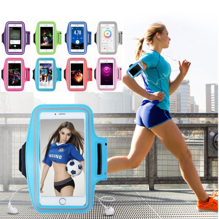 Sports Outdoor Arm Bag Fitness With Touch Screen Mobile Phone Arm Bag, Size: Large(Sky Blue) - 4.0 ~ 5.5 inch by buy2fix | Online Shopping UK | buy2fix