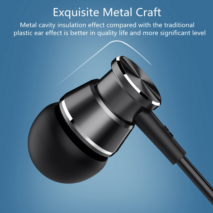 Langsdom M305 Bass Earphone for Phone 3.5mm In-ear Metal Earphones with HD Mic Earbuds for xiaomi iPhone Samsung(M305 Black) by Langsdom