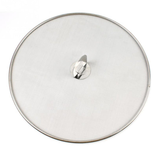 Stainless Steel Oil Proof Cover Fried Oil Splash Proof Net Cover Pizza Tray Kitchen Gadget, Size:33cm(Stainless steel) - Gadgets by buy2fix | Online Shopping UK | buy2fix