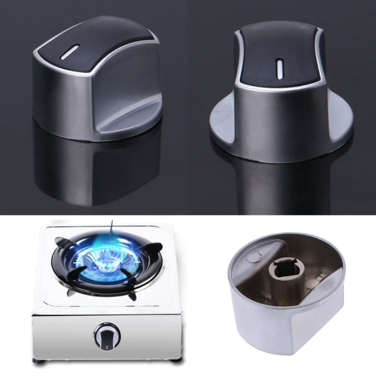Gas Stove Knob Switch Metal Button Lighter Handle Gas Stove Accessories(8mm 45 Degrees) by buy2fix
