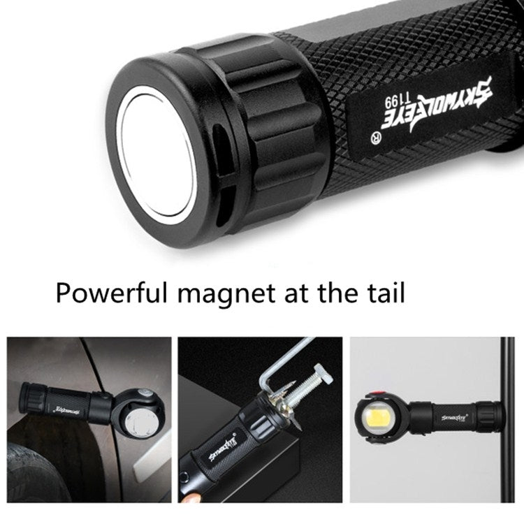 SKYWOLFEYE Lamp Head 360 Degree Rotation USB Rechargeable LED Glare Flashlight With Magnet COB Work Light, Style:Without Battery - LED Flashlight by buy2fix | Online Shopping UK | buy2fix