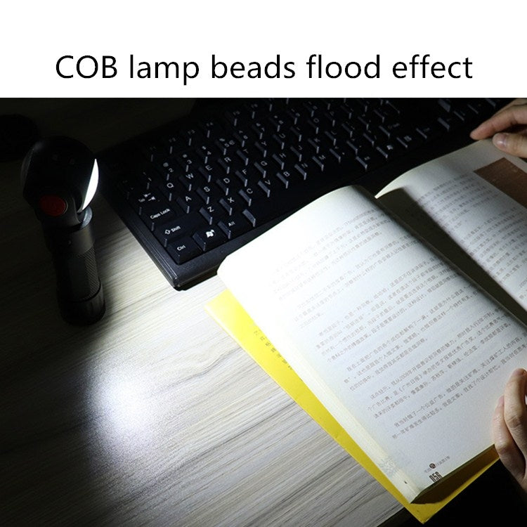 SKYWOLFEYE Lamp Head 360 Degree Rotation USB Rechargeable LED Glare Flashlight With Magnet COB Work Light, Style:Without Battery - LED Flashlight by buy2fix | Online Shopping UK | buy2fix