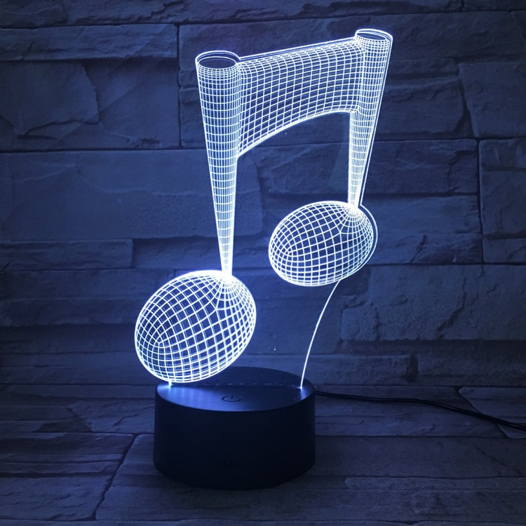 Music Note 3D Visual Light Touch Colorful Changing Decorative Table Lamp LED Night Light by buy2fix