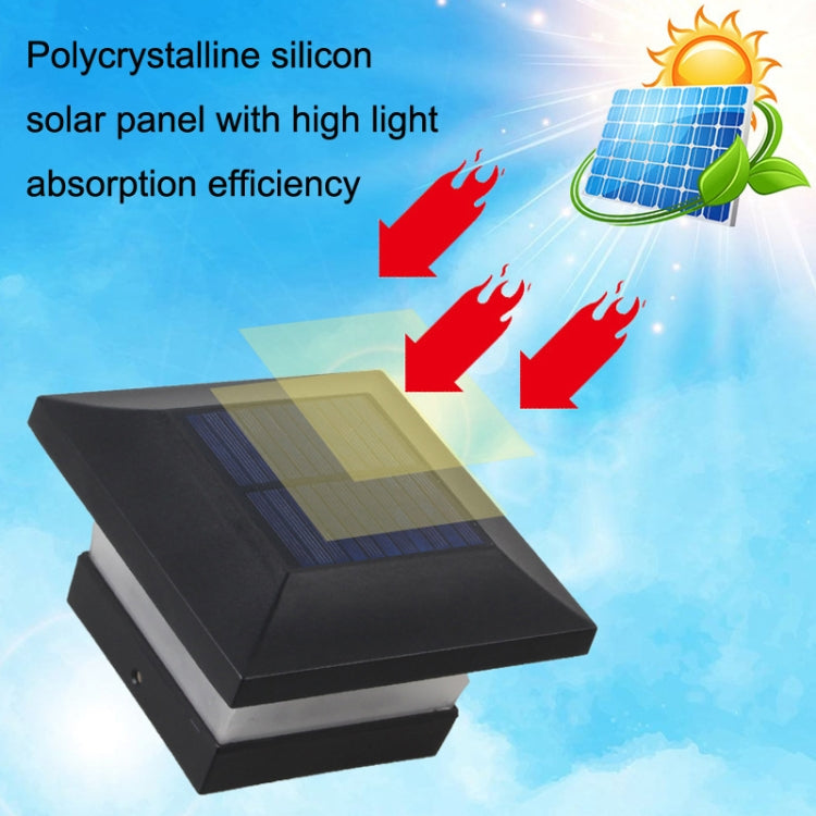 Solar LED Waterproof Outdoor Column Light Courtyard Lighting Lamp(Warm Light) by buy2fix