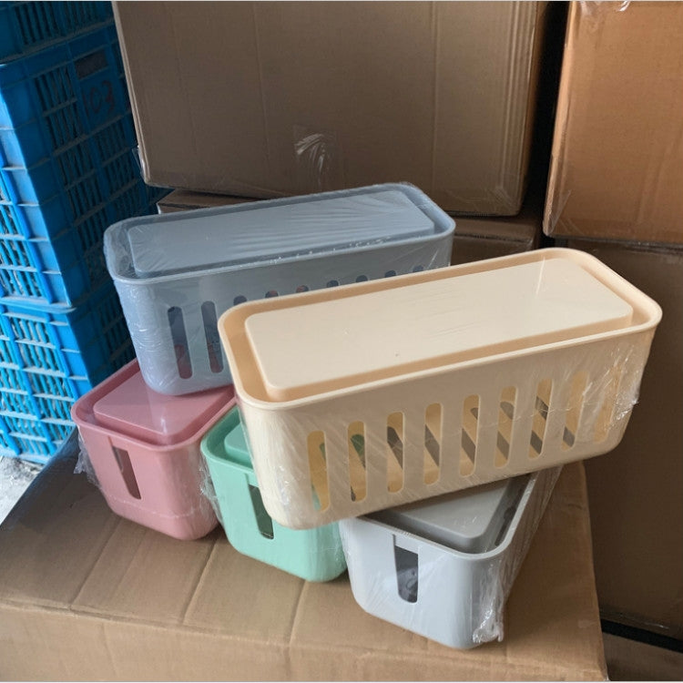 Safety Household Desktop Power Cable Storage Box Charger Socket Organizer(Green) by buy2fix