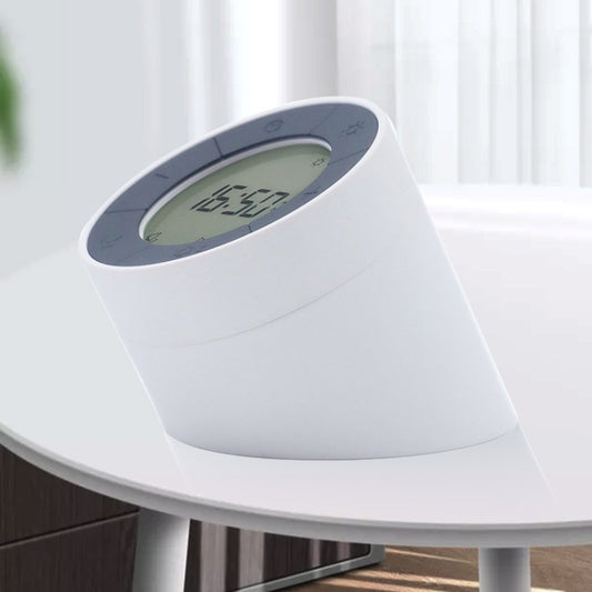 Simple Home Creative Multi-function Charging Stepless Dimming Alarm Clock Night Light(White) by buy2fix