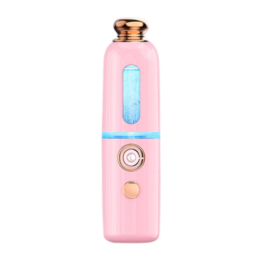 Facial Steamer Nano Spray Water Replenishing Instrument Portable Cold Spray Machine Charging Beauty Instrument Automatic Alcohol Sprayer, Style:Crown(Pink) by buy2fix