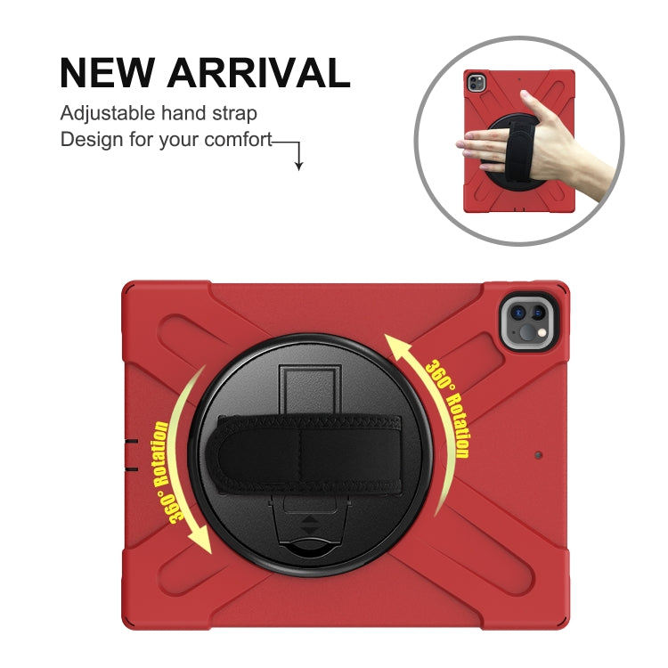 360 Degree Rotation Silicone + PC Case with Strap for iPad Pro 12.9 2018 (Red) - iPad Pro 12.9 (2018) Cases by buy2fix | Online Shopping UK | buy2fix