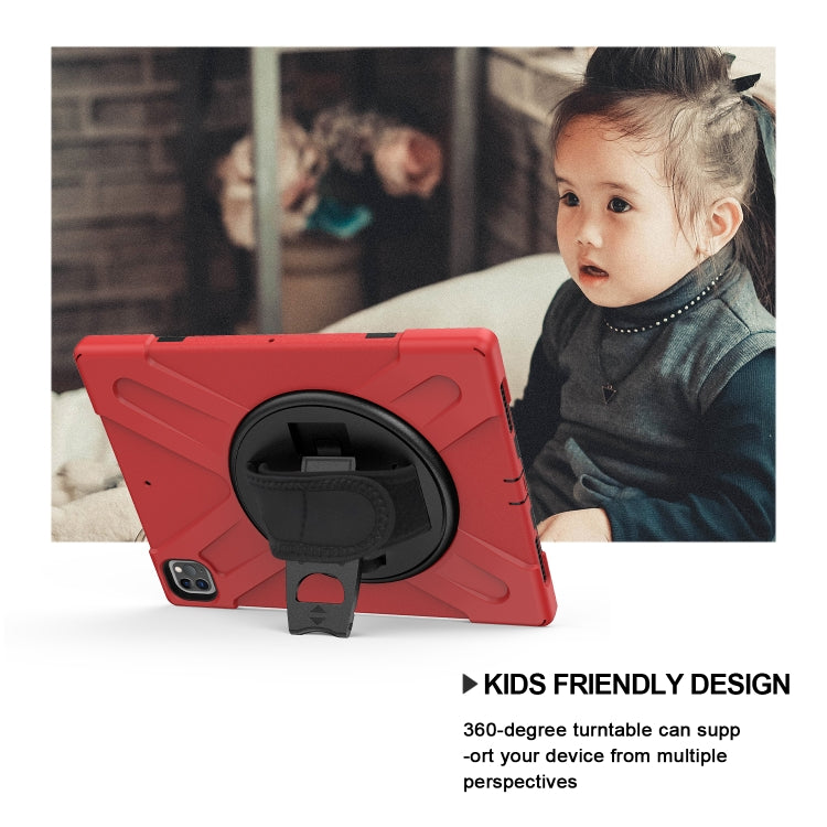 360 Degree Rotation Silicone + PC Case with Strap for iPad Pro 12.9 2018 (Red) - iPad Pro 12.9 (2018) Cases by buy2fix | Online Shopping UK | buy2fix