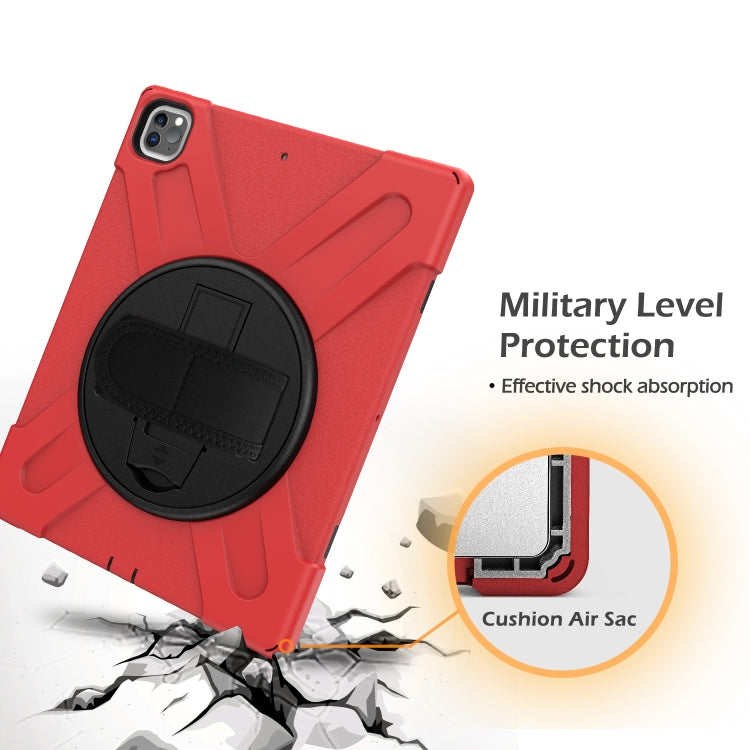 360 Degree Rotation Silicone + PC Case with Strap for iPad Pro 12.9 2018 (Red) - iPad Pro 12.9 (2018) Cases by buy2fix | Online Shopping UK | buy2fix
