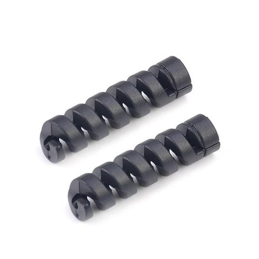 4pcs Spiral Style Silicone Data Cable Protective Cover Anti-wire Break Winder(Black) by buy2fix