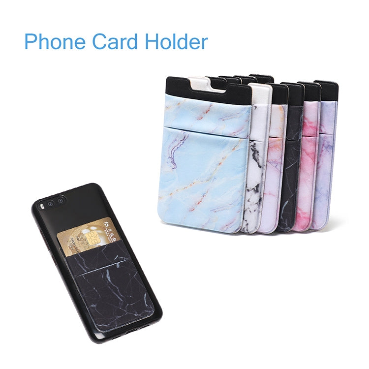 Marble Pattern Road Stretch Phone Back Plastic Card Holder Sticky Phone Clip(Red) by buy2fix