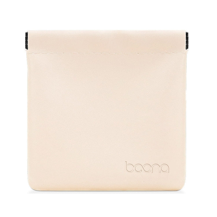 2 PCS Baona Earphone Data Cable Storage Bag Mini Portable U Disk Earphone Bag, Size:Large(Light Apricot) - Other Case by Baona | Online Shopping UK | buy2fix