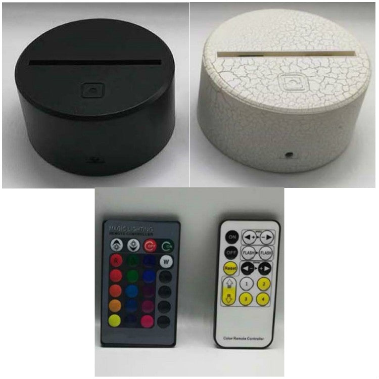 3W Excavator 3D Light Colorful Touch Control Light Creative Small Table Lamp with Crack Base, Style:Touch Switch + Remote Control by buy2fix