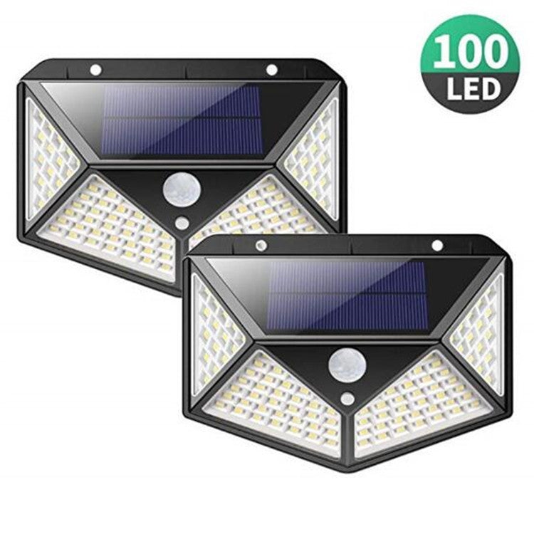 1 PCS 100 LEDs Outdoor Patio Solar Induction Wall Light Adjustable Balcony Garden Lighting Small Street Light - Solar Lights by buy2fix | Online Shopping UK | buy2fix