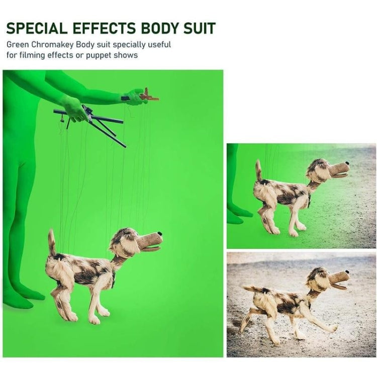 Photo Stretchy Body Green Screen Suit Video Chroma Key Tight Suit, Size: 160cm(Blue One-piece) by buy2fix