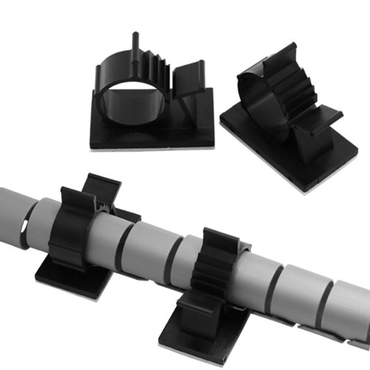 100 PCS Y-1013 Adjustable Self-Adhesive Wire Fixing Cable Organizer (White) by null