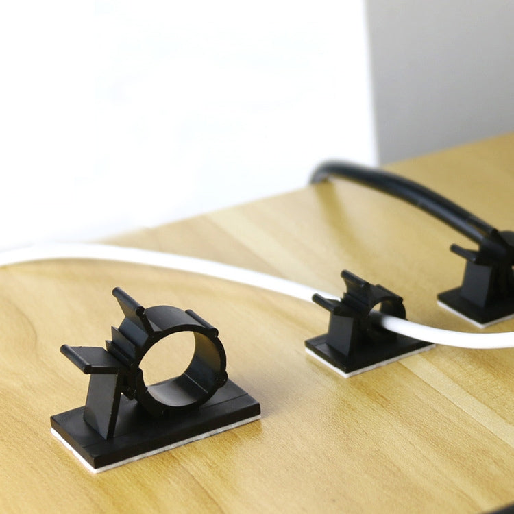 100 PCS Y-0810 Adjustable Self-Adhesive Wire Fixing Cable Organizer (Black) by buy2fix