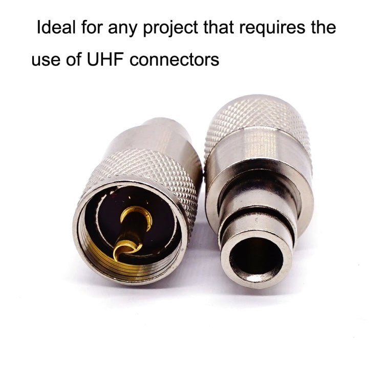 10pcs UHF Male PL259 Connector RG8 / RG58 Cable Lug Antenna Connector by buy2fix