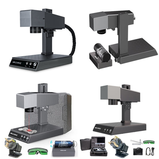 DAJA M1 Pro 2W Metal Nameplate High Precision Characters Laser Carving Machine, Style:M1pro+RF1 Ring Fixture(EU Plug) by DAJA