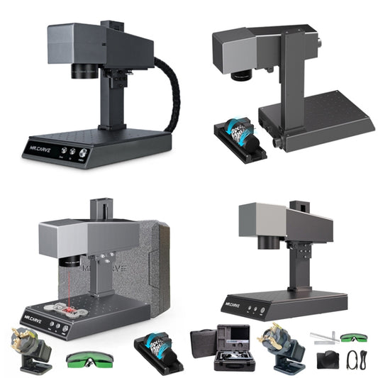 DAJA M1 Pro 2W Metal Nameplate High Precision Characters Laser Carving Machine, Style:M1pro+RT5 Swivel+RF1 Ring Fixture(US Plug) by DAJA