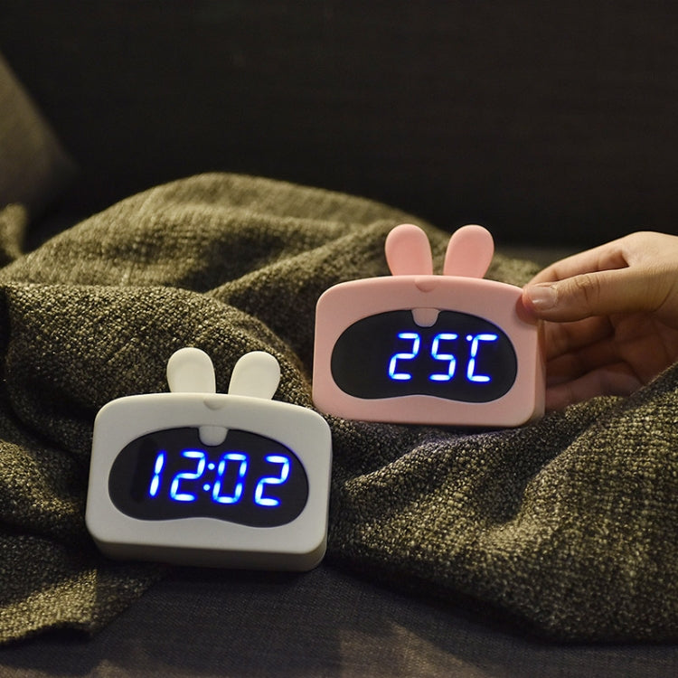 Mini Cute Cartoon Multifunctional Digital Luminous Thermometer Small Alarm Clock(Blue Dog) - Alarm Clocks by buy2fix | Online Shopping UK | buy2fix
