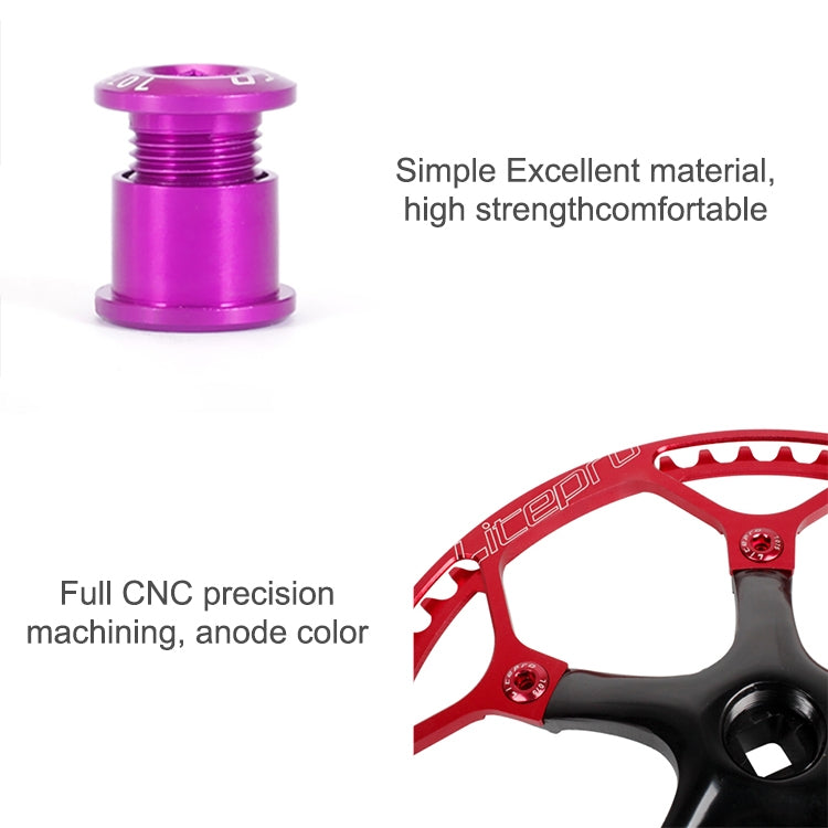 5 PCS Litepro Mountain Bike Bicycle Plate Nail Sprocket Plate Screw Folding Bike Modified Single Plate Nail(Purple) - Screws by Litepro | Online Shopping UK | buy2fix