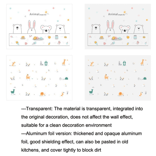 5 PCS Kitchen Cabinet Stove Oil-Proof Self-Adhesive Sticker, Style:Transparent Type(Cute Pet) by buy2fix