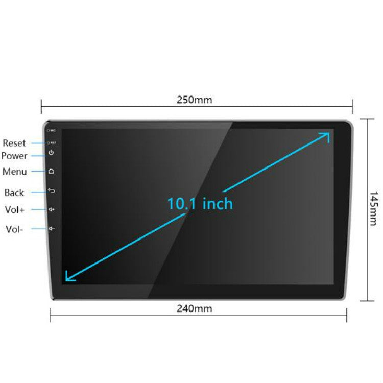 Universal Machine Android Smart Navigation Car Navigation DVD Reversing Video Integrated Machine, Size:10inch 2+32G, Specification:Standard+12 Lights Camera - Car DVD by buy2fix | Online Shopping UK | buy2fix