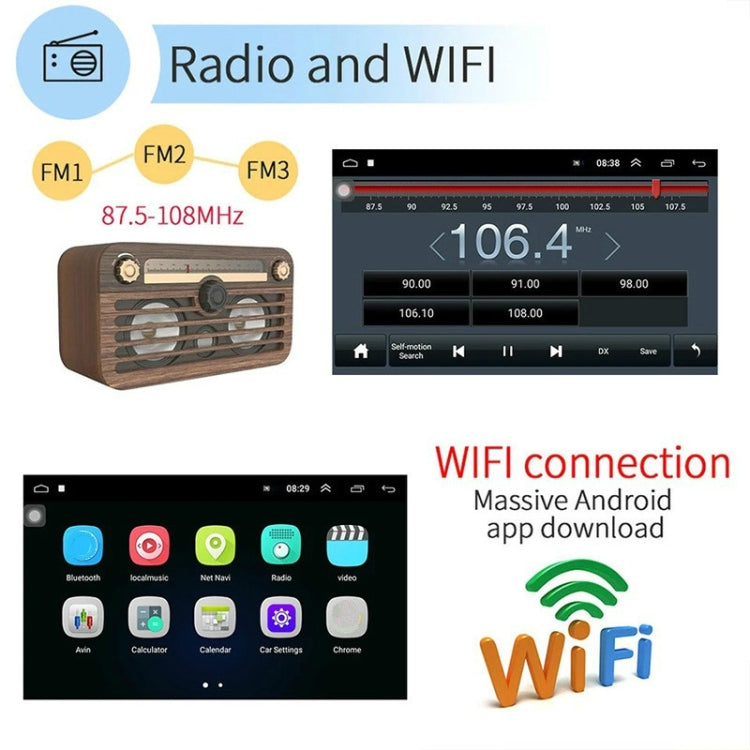 Universal Machine Android Smart Navigation Car Navigation DVD Reversing Video Integrated Machine, Size:10inch 2+32G, Specification:Standard+12 Lights Camera - Car DVD by buy2fix | Online Shopping UK | buy2fix