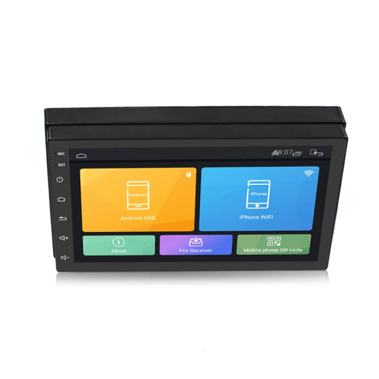 Car 7 inch Universal Android Navigation MP5 Player GPS Bluetooth Car Navigation All-in-one, Specification:Standard +8 Lights Camera by buy2fix