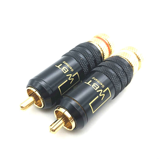 2pcs WBT-0144 RCA Lotus Plug AV Audio and Video Plug(Black) by buy2fix