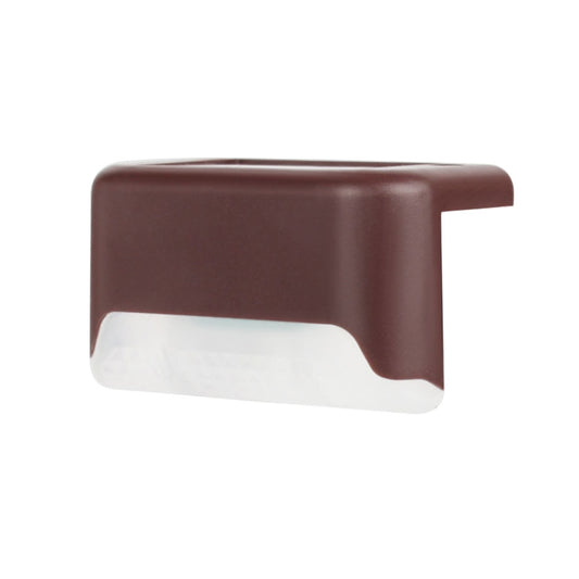 4 PCS Solar Railing Light Staircase Light Outdoor Waterproof LED Step Light Garden Decoration Landscape Light, Warm White Light(Brown) by buy2fix