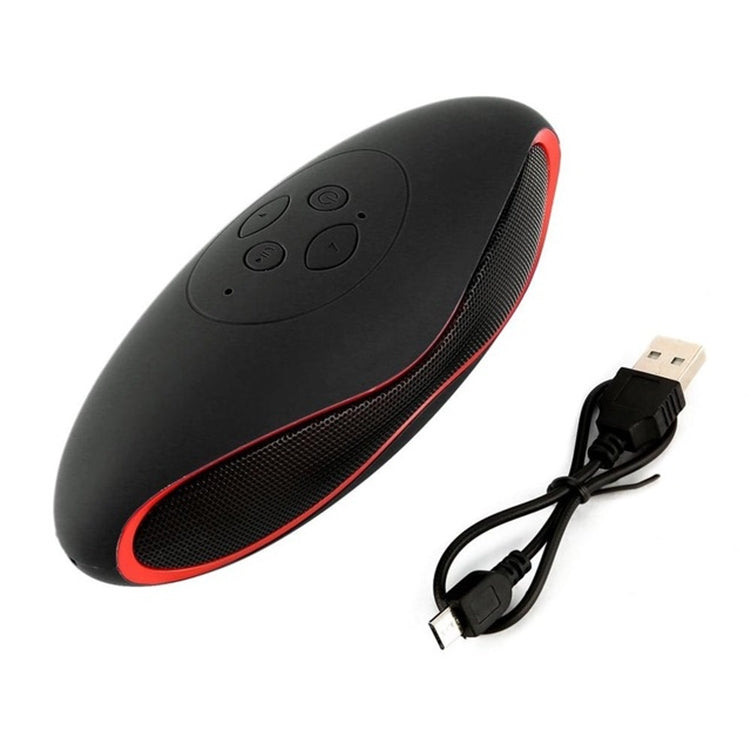 3D Stereo Mini Rugby Shape Bluetooth Speaker with TF Card Slot(Black) - Mini Speaker by buy2fix | Online Shopping UK | buy2fix
