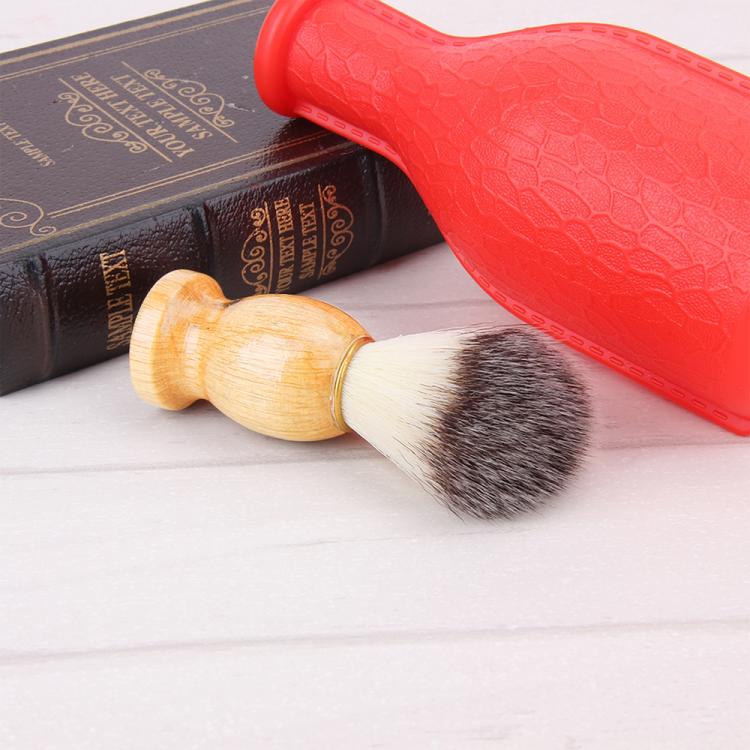 Wood Handle Hair Shaving Brush Facial Beard Cleaning Appliance Shave Salon Badger Hair Tool Razor Brush - Hair Trimmer by buy2fix | Online Shopping UK | buy2fix