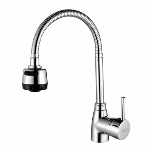 Kitchen Faucet Anti-splash Head Wash Basin Sink Universal Rotatable Faucet Full Copper Joint, Style:304 Cold Water by buy2fix